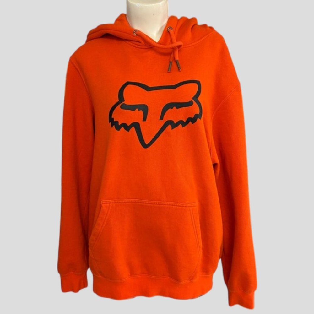 Fox Racing Orange & Black Pullover Kangaroo Hoodie Unisex